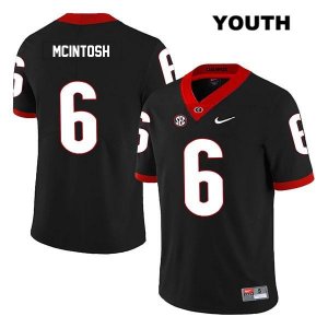 Youth Georgia Bulldogs NCAA #6 Kenny McIntosh Nike Stitched Black Legend Authentic College Football Jersey AYV4454DZ